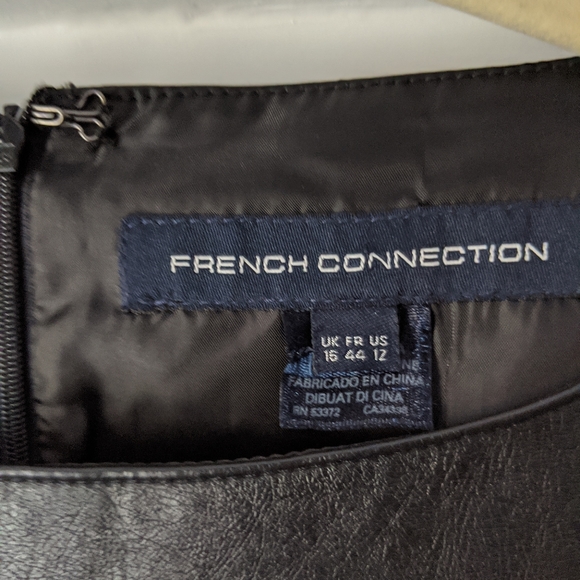 French Connection Vegan Faux Leather Dress Size 12 - Picture 4 of 5